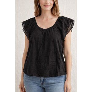 Old Navy Womens Black Lace Flutter Sleeve Top Size 4X